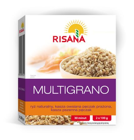 Multigrano mix de boabe cu crupe prajite de ovaz decorticat 2x100 g, Risana