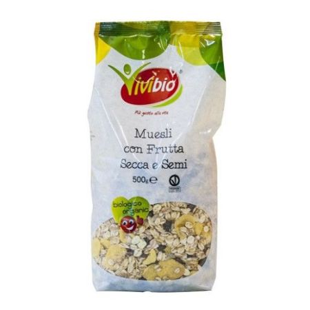 Musli Bio cu fructe uscate si seminte, 500 g, ViviBio