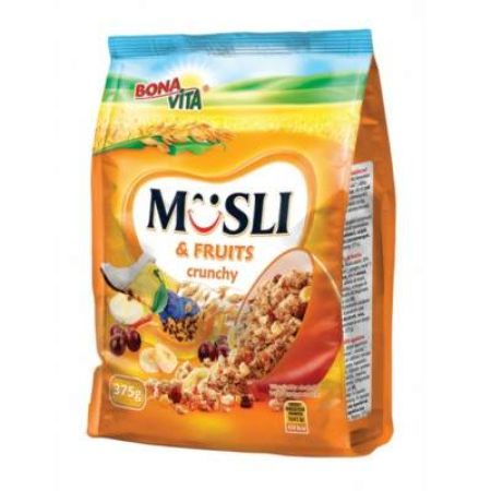 Musli crocanti cu 30% fructe, 375 g, Bonavita