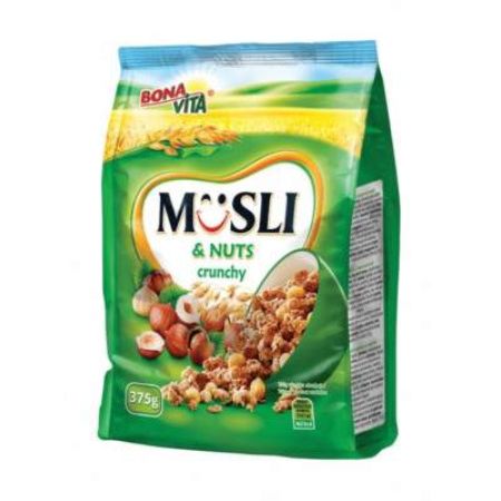 Musli crocanti cu alune, 375 g, Bonavita