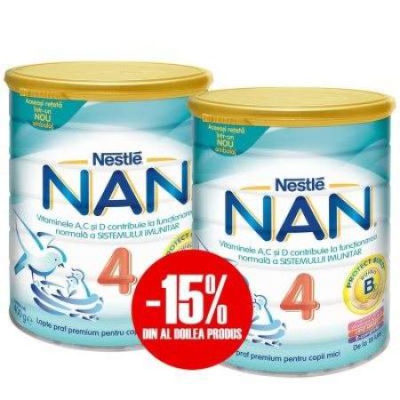 Oferta Pachet 2 X NAN 4, 400 g, Nestle