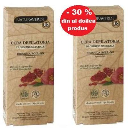 Oferta Pachet - Ceara depilatoare roll-on 1+1, 100 ml, NaturaVerde