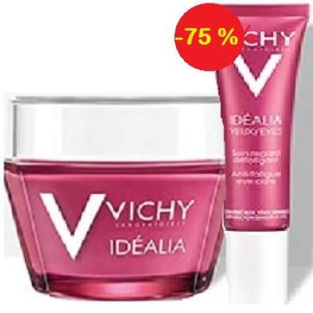 Oferta Pachet Crema iluminatoare ten normal si mixt si Crema de ochi Idealia, Vichy