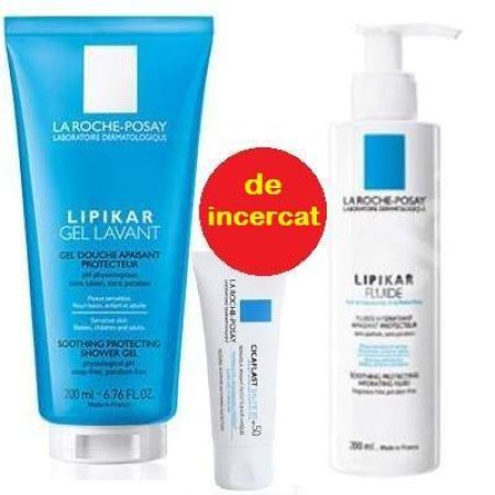 Pachet curatare, hidratare si balsam reparator, +0luni, La Roche Posay