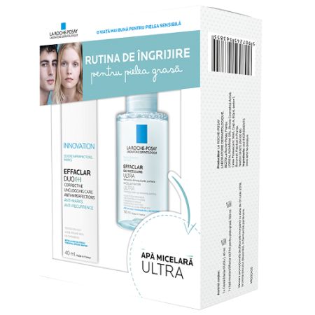 Oferta Pachet Effaclar Duo + si Apa Micelara, 40 ml, La Roche-Posay