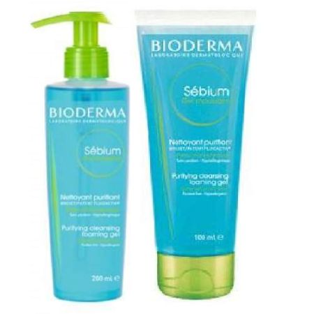 Pachet Sebium Gel spumant, 2x200ml, Bioderma