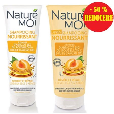 Oferta Pachet pentru par uscat Sampon si Balsam Nutritiv, Nature Moi