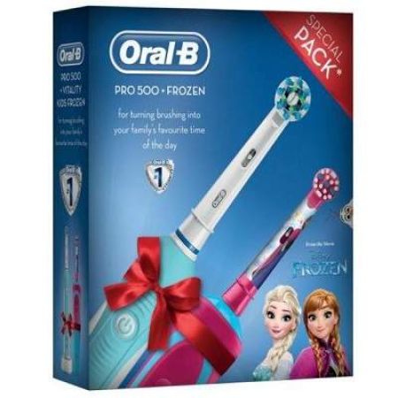 Oferta Pachet Periuta de Dinti Electrica Pro500 si Vitality Frozen, Oral-B