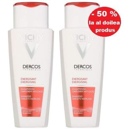 Oferta Pachet Sampon energizant impotriva caderii parului Dercos, 1+1, Vichy