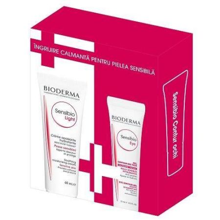 Oferta Pachet Sensibio Light 40 ml si Sensibio Eye, 15 ml, Bioderma