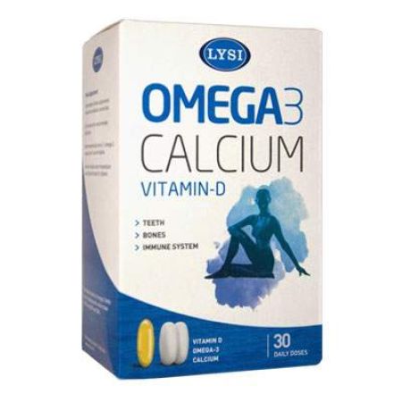 Omega 3 + Vitamina D si Calciu, 30 doze, Lysi