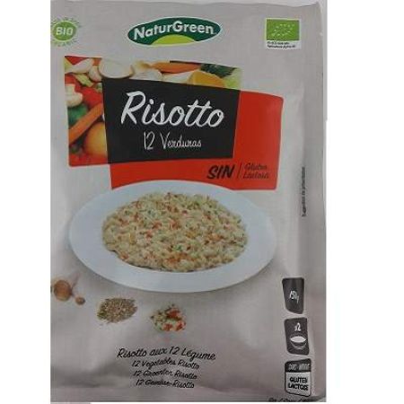 Orez Bio risotto  cu 12 vegetale, 150 g, NaturGreen