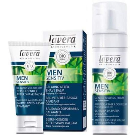 Pachet Bio Spuma si After Shave Balsam Sensitiv, Lavera