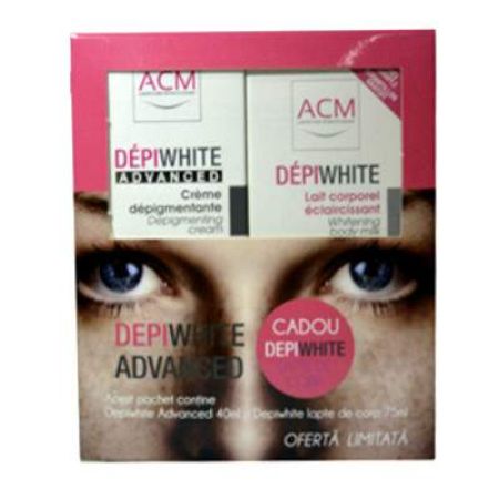 Pachet Depiwhite Crema depigmentanta, 40 ml + Cadou Lapte de corp, 75 ml, Acm