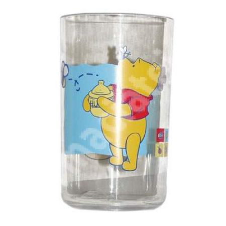 Pahar transparent Winnie the Pooh, RC643, Disney