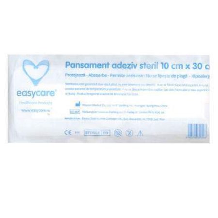 Pansament adeziv steril cu tampon absorbant, 10x30 cm, EasyCare