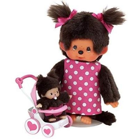 Papusa Mami cu Fetita, +3 ani, 20 cm, 255070, Monchhichi