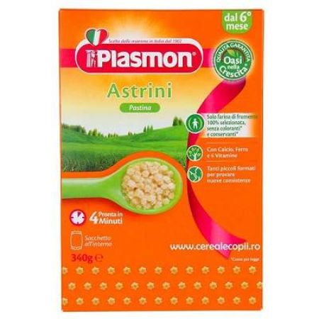 Paste floricele Astrini, +5 luni, 340 g, Plasmon