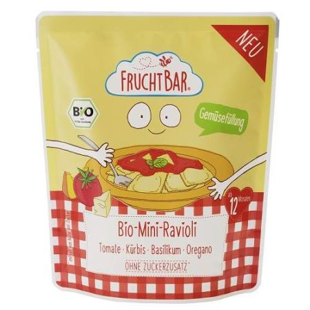 Paste mini-ravioli cu legume in sos tomat, 190 g, Frucht Bar