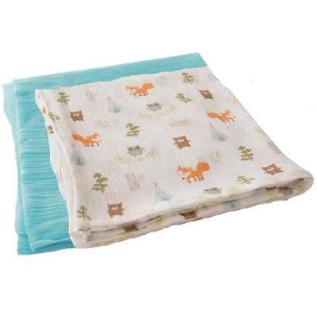 Paturica delicata din muselina, +0luni, 2buc, 102x102cm, Summer Infant