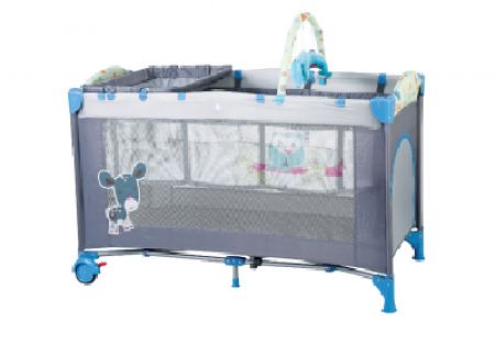 Patut pliant cu 2 nivele SleepWell Blue, BGO4404, Baby Go