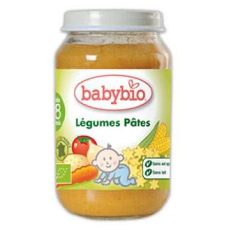 Piure Bio cu legume si paste fainoase, +8 luni, 200 g, Babynat