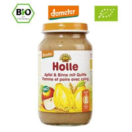 Piure Bio de mere, pere si gutui, Gr. 8 luni, 220 g, Holle Baby Food