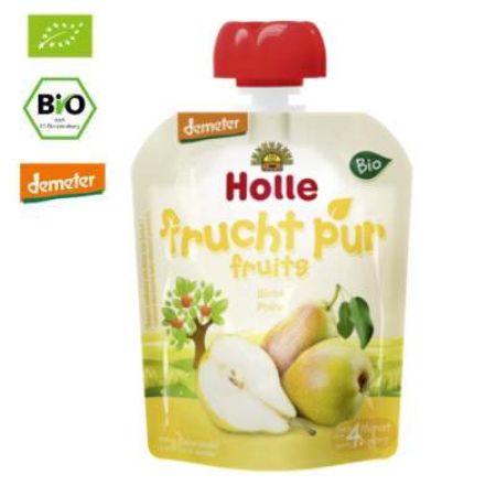 Piure Bio de pere, Gr. 4 luni, 90 g, Holle Beby Food