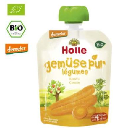 Piure Bio din morcovi, Gr. 4 luni, 90 g, Holle  Baby Food