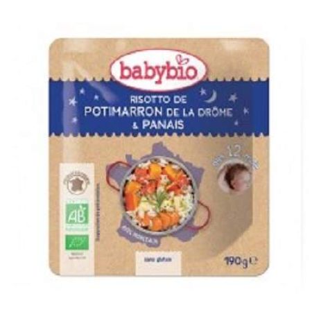 Piure Bio meniu cu legume, risotto, dovleac si pastarnac, +12luni, 190g, BabyBio