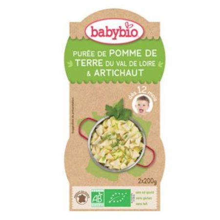 Piure de cartofi si anghinare, Gr. 12 luni, 2x200 g, Babybio