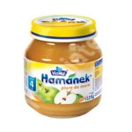 Piure de mere Hamanek, Gr. 4 luni, 125 g, Hame