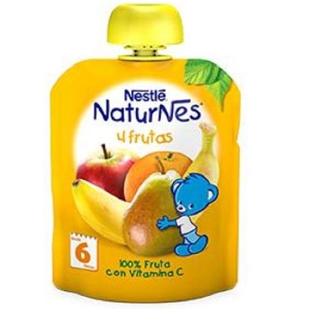 Piure Naturnes 4 fructe, 90G, Nestle