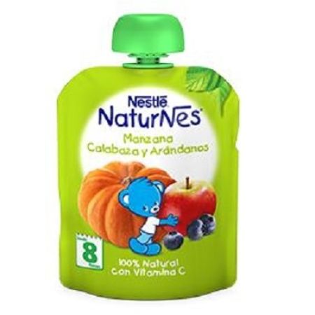 Piure Naturnes mere, dovleac si afine, 90G, Nestle