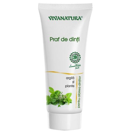 Praf cu argila si plante pentru albirea dintilor, 50g, Vivanatura