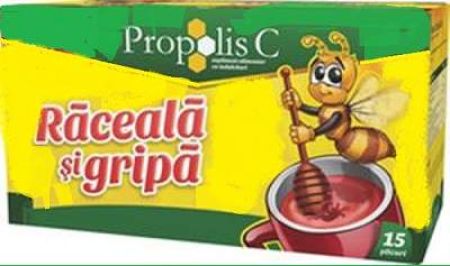 Propolis C, pentru raceala si gripa, 15 plicuri, Fiterman Pharma