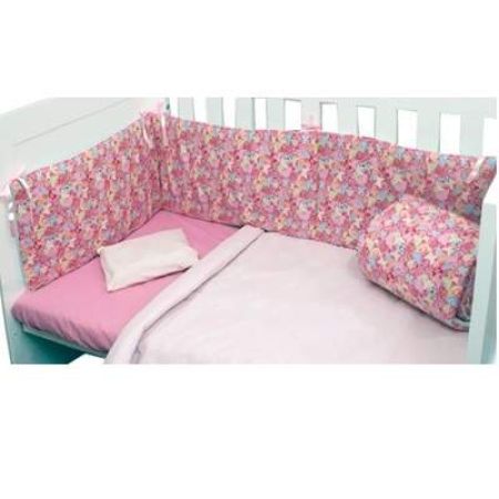 Protectie laterala patut Fluturasi, 2x180x40cm, BebeMix