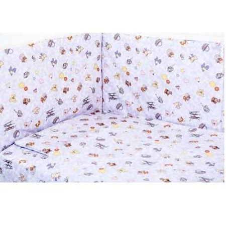 Protectie laterala patut Lumea Jucariilor, 180x40 cm, Bebedeco