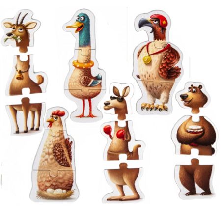 Puzzle Animalute Haioase 2, +2 ani, Cubika