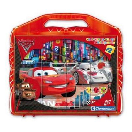 Puzzle Cars, 12 cuburi, CL41160, Clementoni