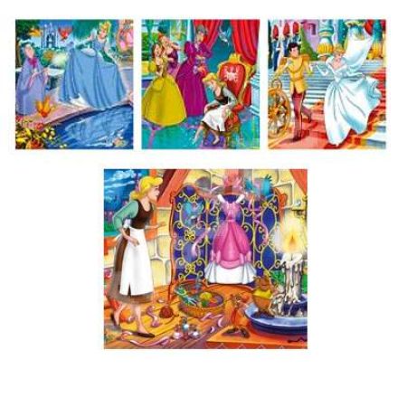 Set puzzle Cenusareasa, 4 puzzle x 6 piese, CL20516, Clementoni