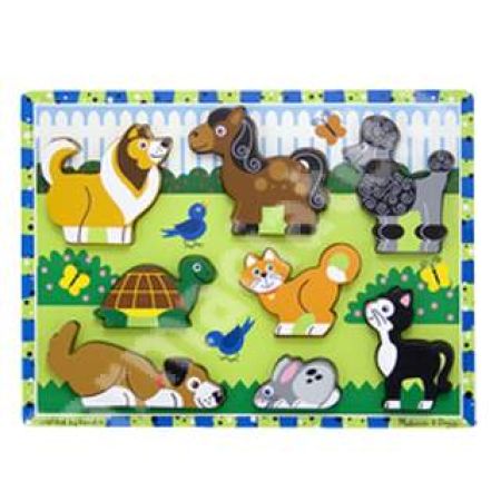 Puzzle din lemn cu animale de casa, MD3724, Melissa&Doug