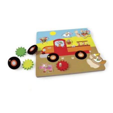 Puzzle din lemn Ferma, 6181053, Scratch