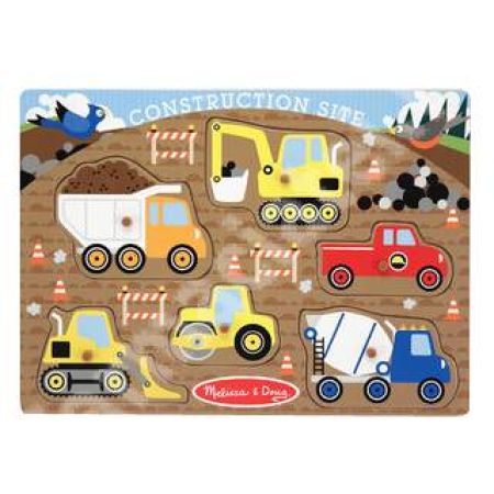 Puzzle din lemn santierul de constructii, MD3388, Melissa&Doug