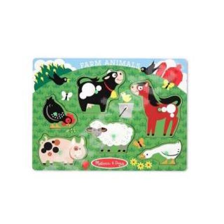 Puzzle lemn animale la ferma, MD3383, Melissa&Doug