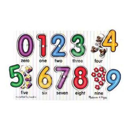 Puzzle lemn cifre, MD3273, Melissa&Doug