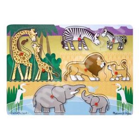 Puzzle lemn Safari, MD1873, Melissa&Doug