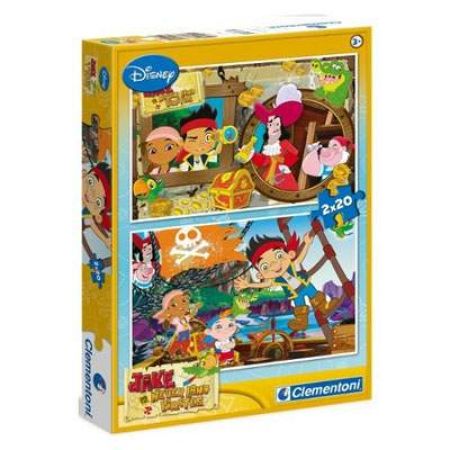 Puzzle Piratii din Caraibe, 2 puzzle x 20 piese, CL07012, Clementoni