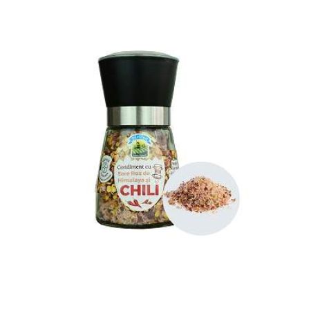 Rasnita cu sare roz de Himalaya si chili, 180 g, Pirifan