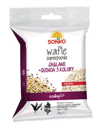 Rondele subtiri de mei cu seminte de quinoa, 30 g, Sonko